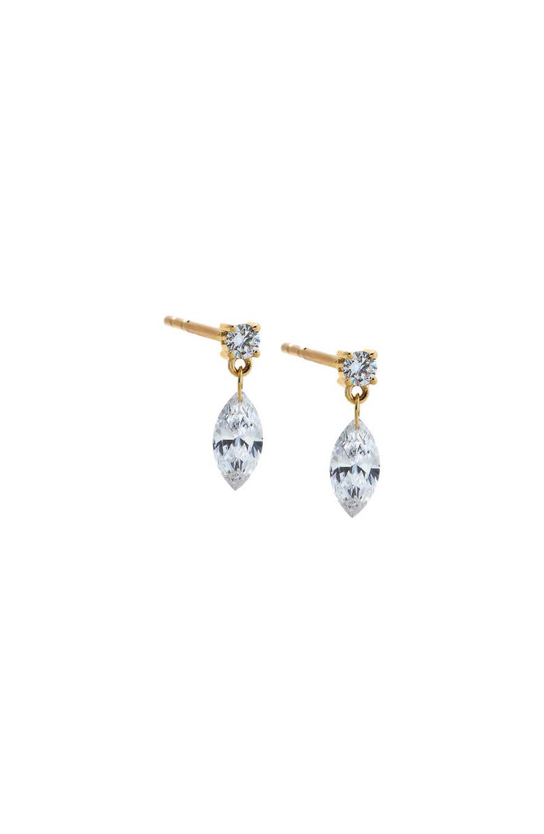 BY ADINA EDEN Lab Grown Diamond Drop Marquise Stud Earring 14K, Main, color, 14K Gold