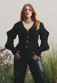 ELOQUII Rounded Sleeve Cardigan