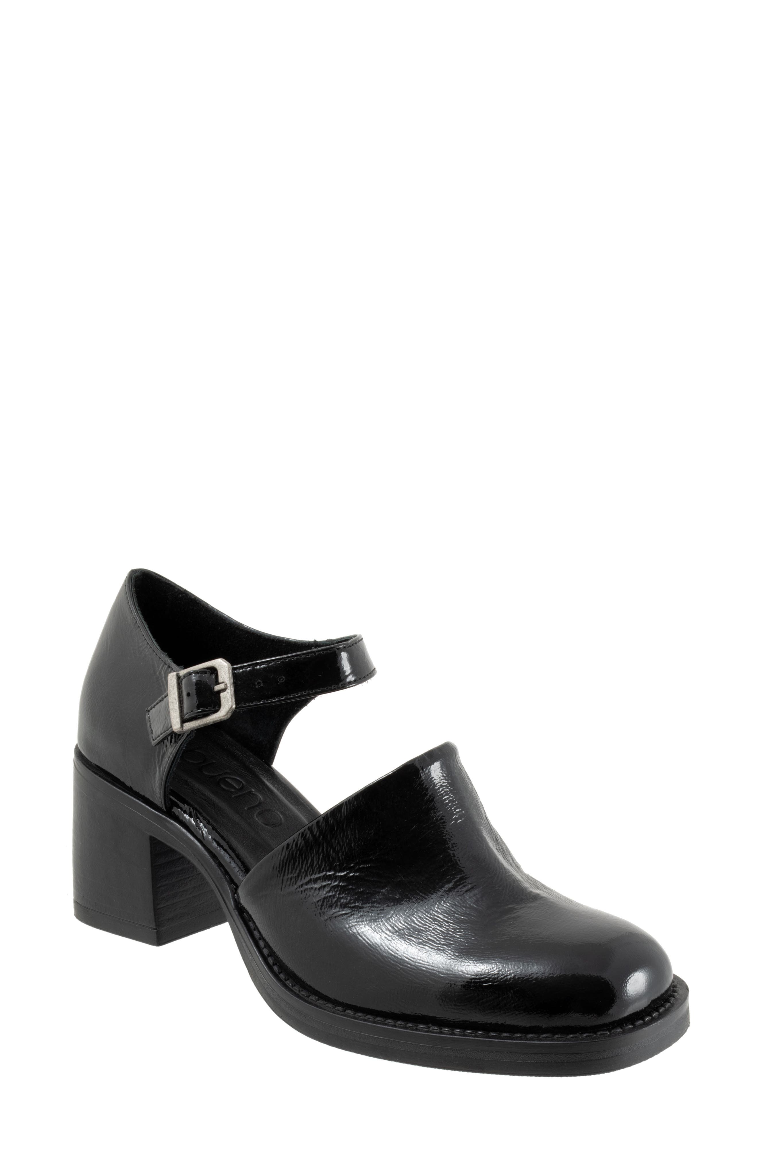 Bueno Rita Block Heel Pump, Main, color, Black Patent