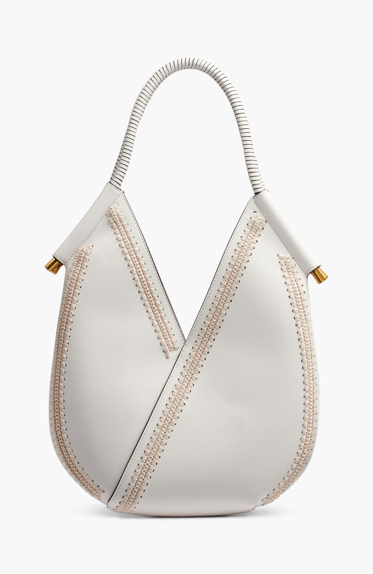 Baldwin Mini Crochet-Trimmed Shoulder Bag, Alternate, color, Brillant White