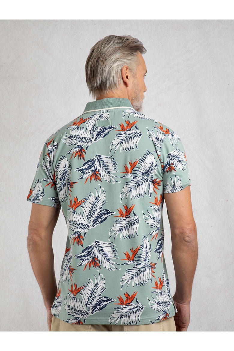 Sarat Printed Polo, Alternate, color, Mineral Blue