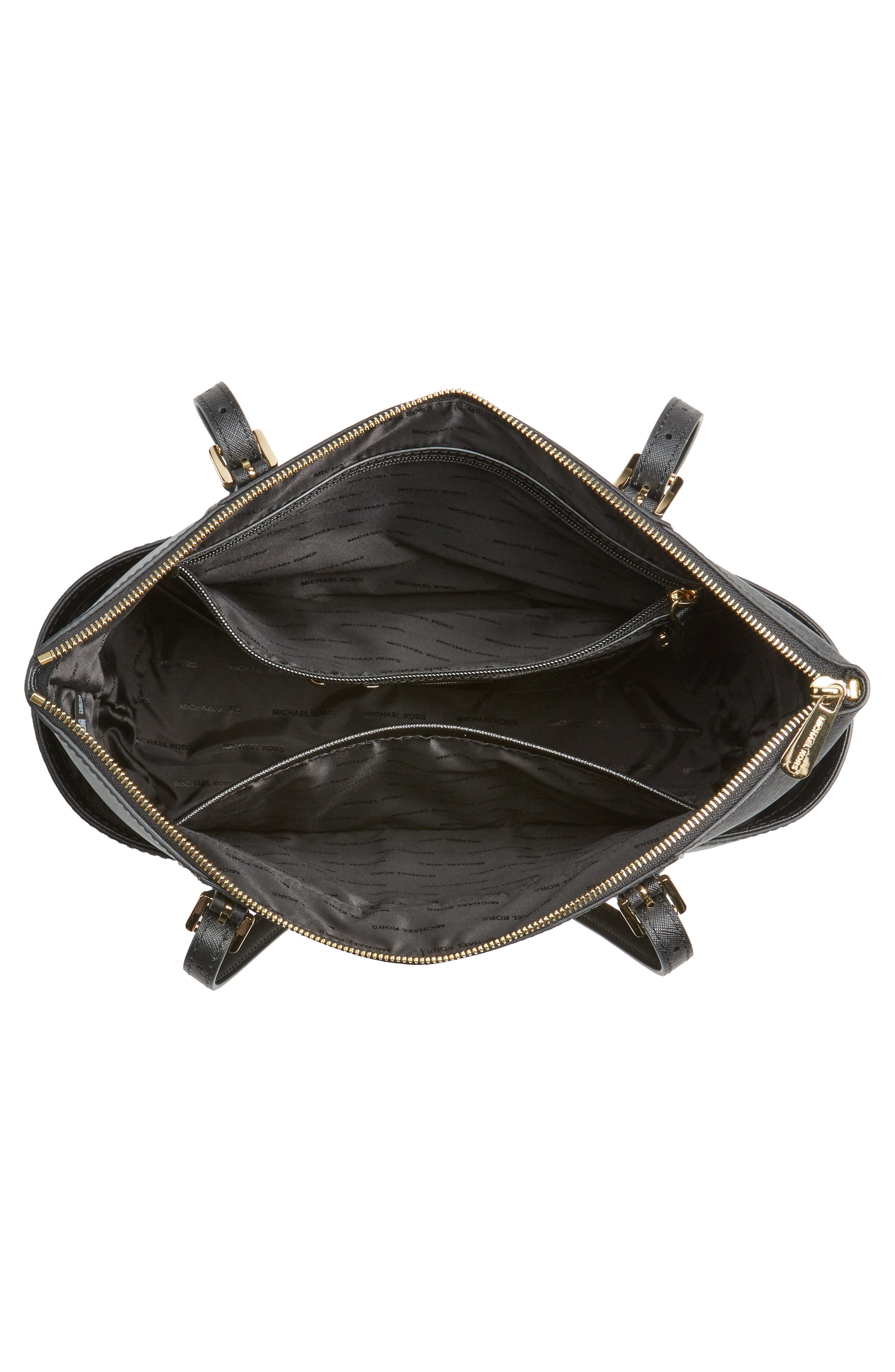 MICHAEL Michael Kors 'Jet Set' Leather Tote, Alternate, color, 