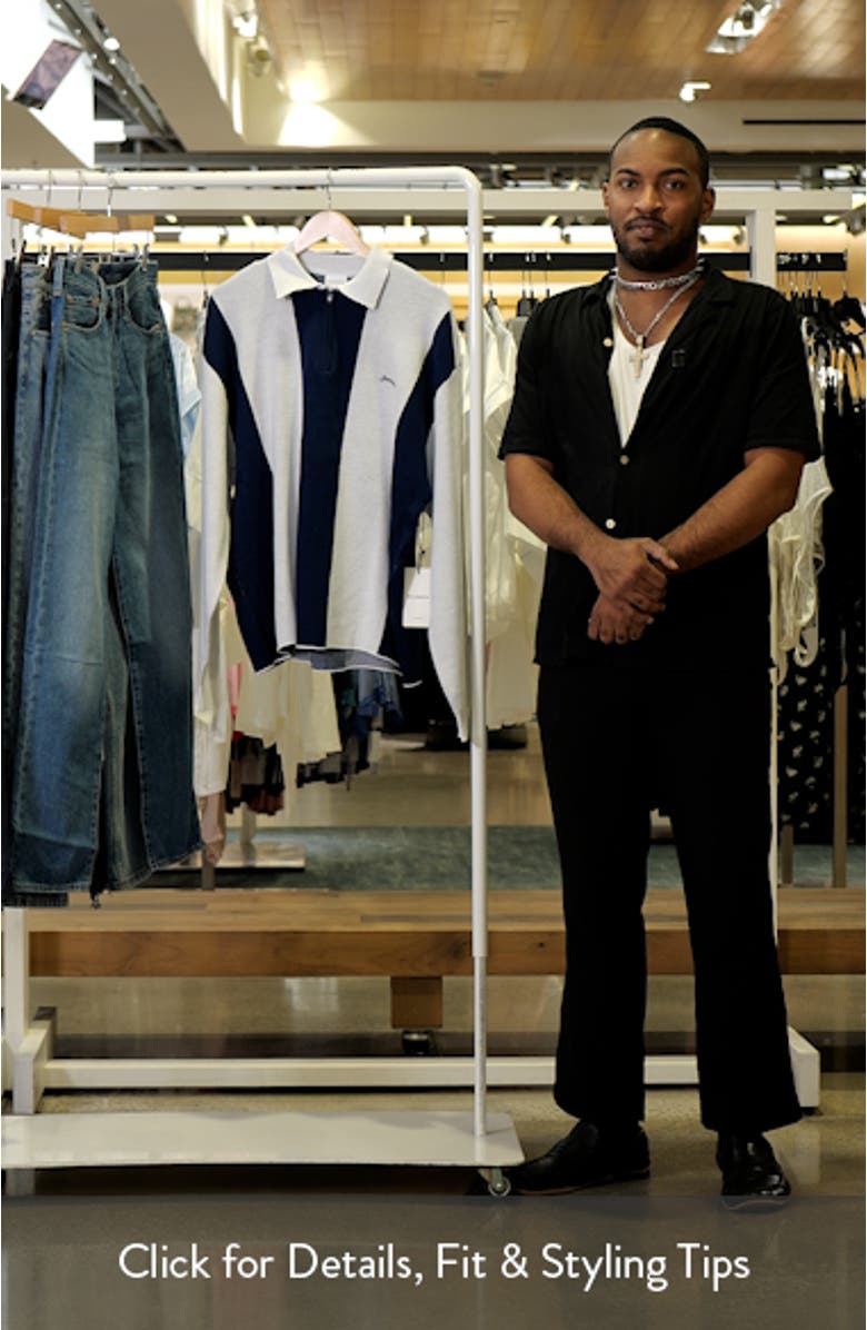 Gibson Stripe Quarter Zip Long Sleeve Polo, sales video thumbnail