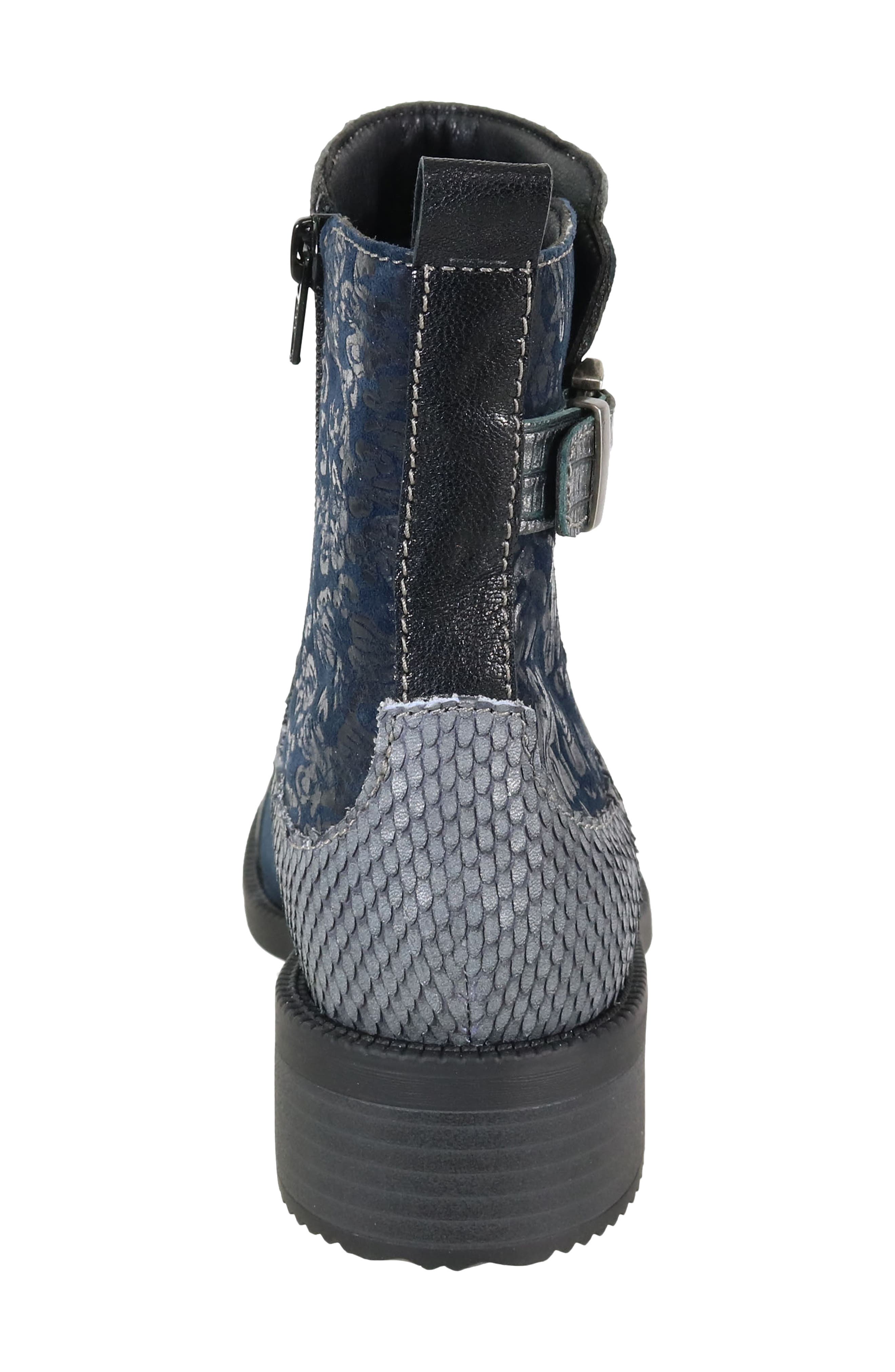 David Tate Swinger Cap Toe Bootie, Alternate, color, Black/ Grey/ Blue