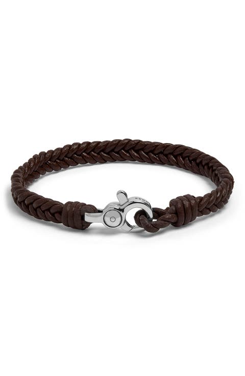 Men's Woven Leather Bracelet