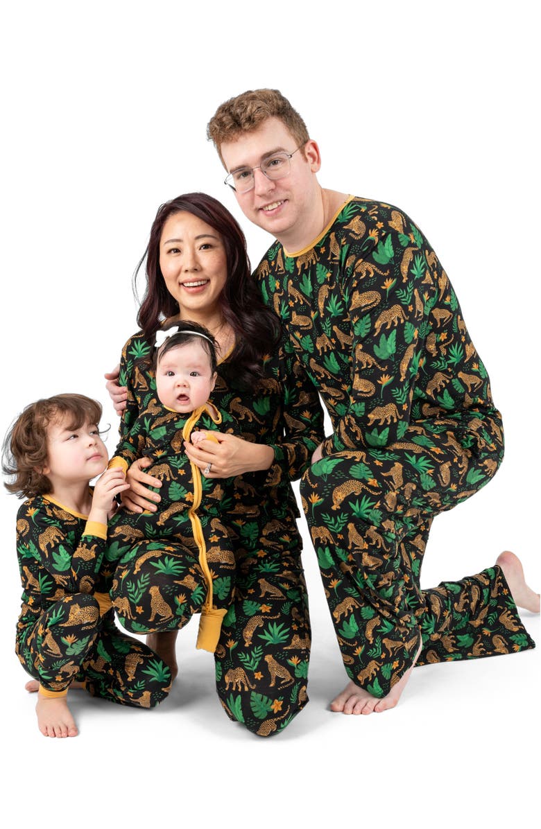 Leveret Women's Viscose Matching Family Holiday Pajamas, Reindeer & Polar Bear Prints, Alternate, color, Leopard