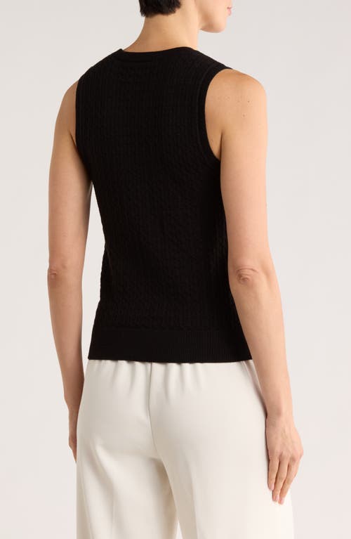 Dr2 By Daniel Rainn Floral Pointelle Sweater Tank In Animal Print