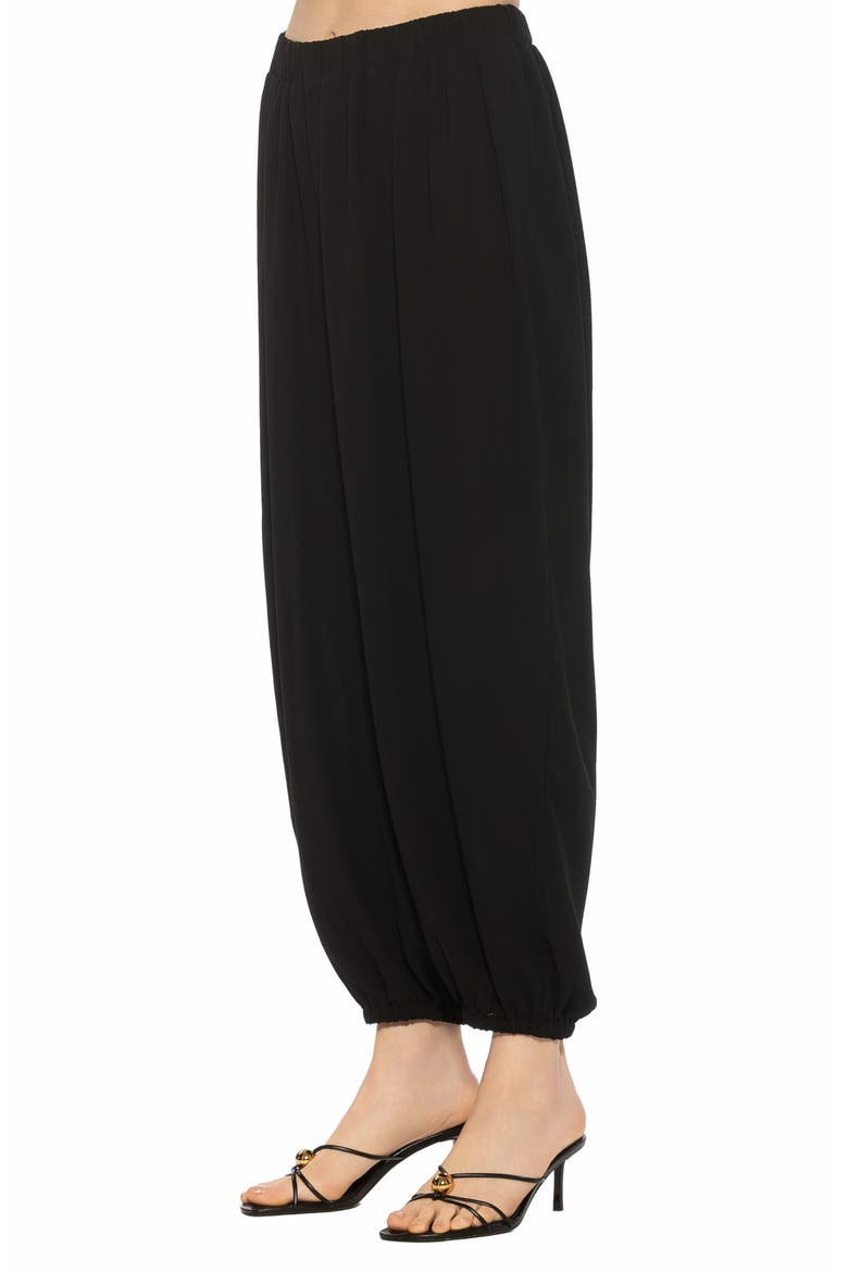Silas Draped Balloon Pants, Alternate, color, BLACK