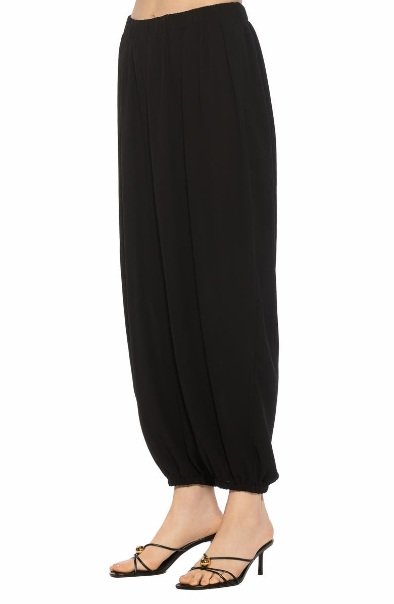 Alexia Admor Silas Draped Balloon Pants, Alternate, color, Black