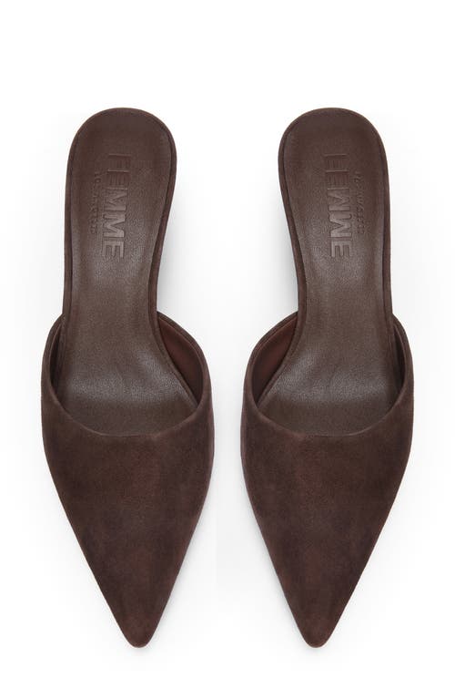 Femme La St. Honore Kitten Heel Mule In Brown