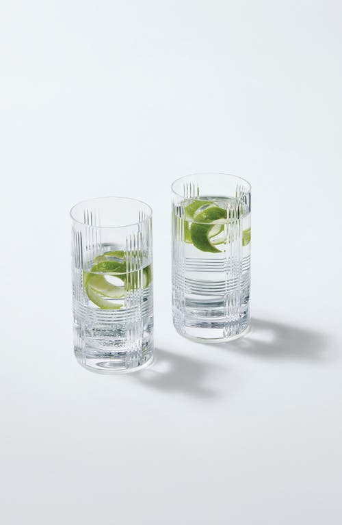 Waterford Marquis Vector Set Of 2 Crystal Highball Glasses In Transparent