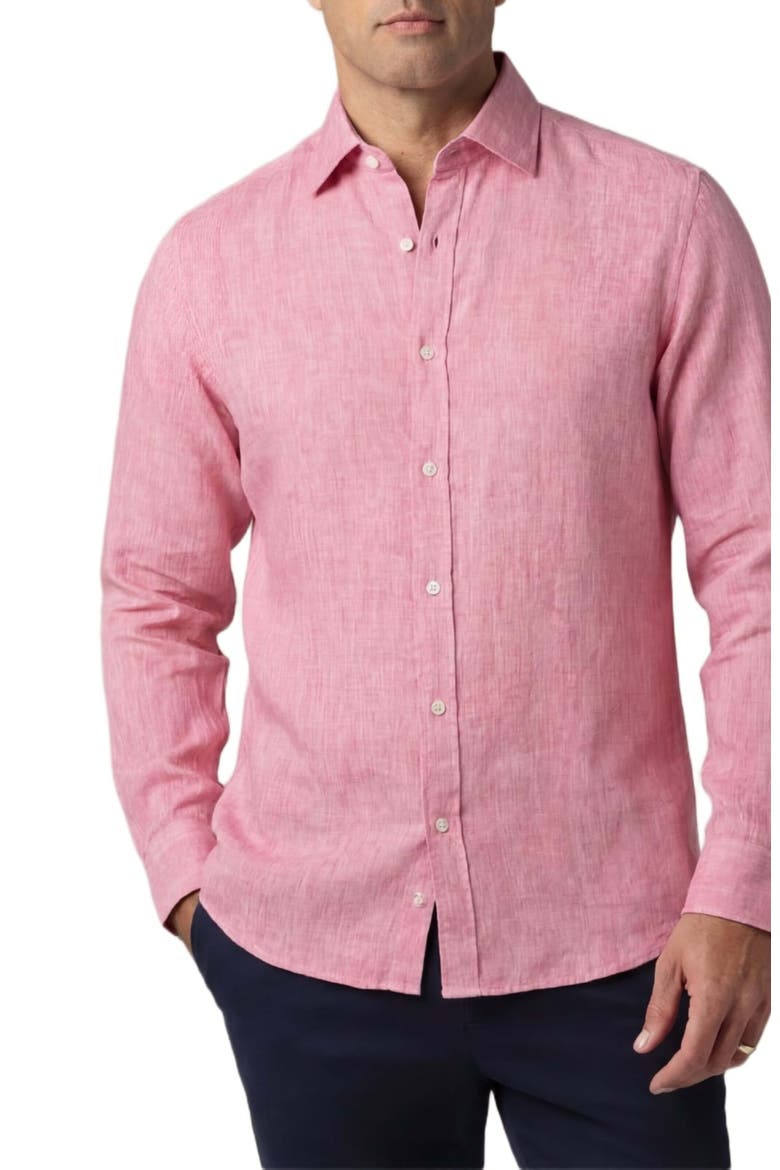 Morgan Linen Shirt, Main, color, Pink