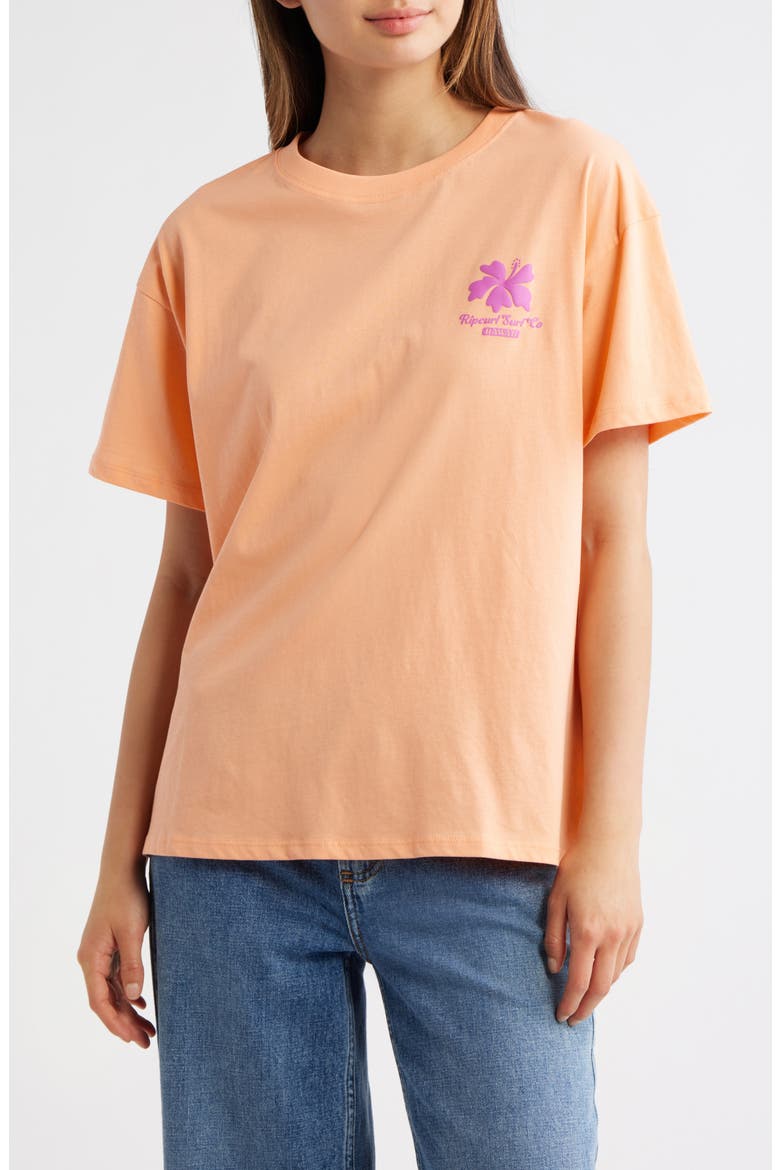 Topanga Canyon Graphic T-shirt, Main, color, PAPAYA HAWAII
