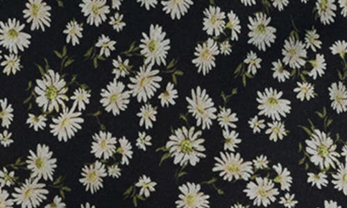 Mango Belle Floral Chiffon Midi Skirt In Black