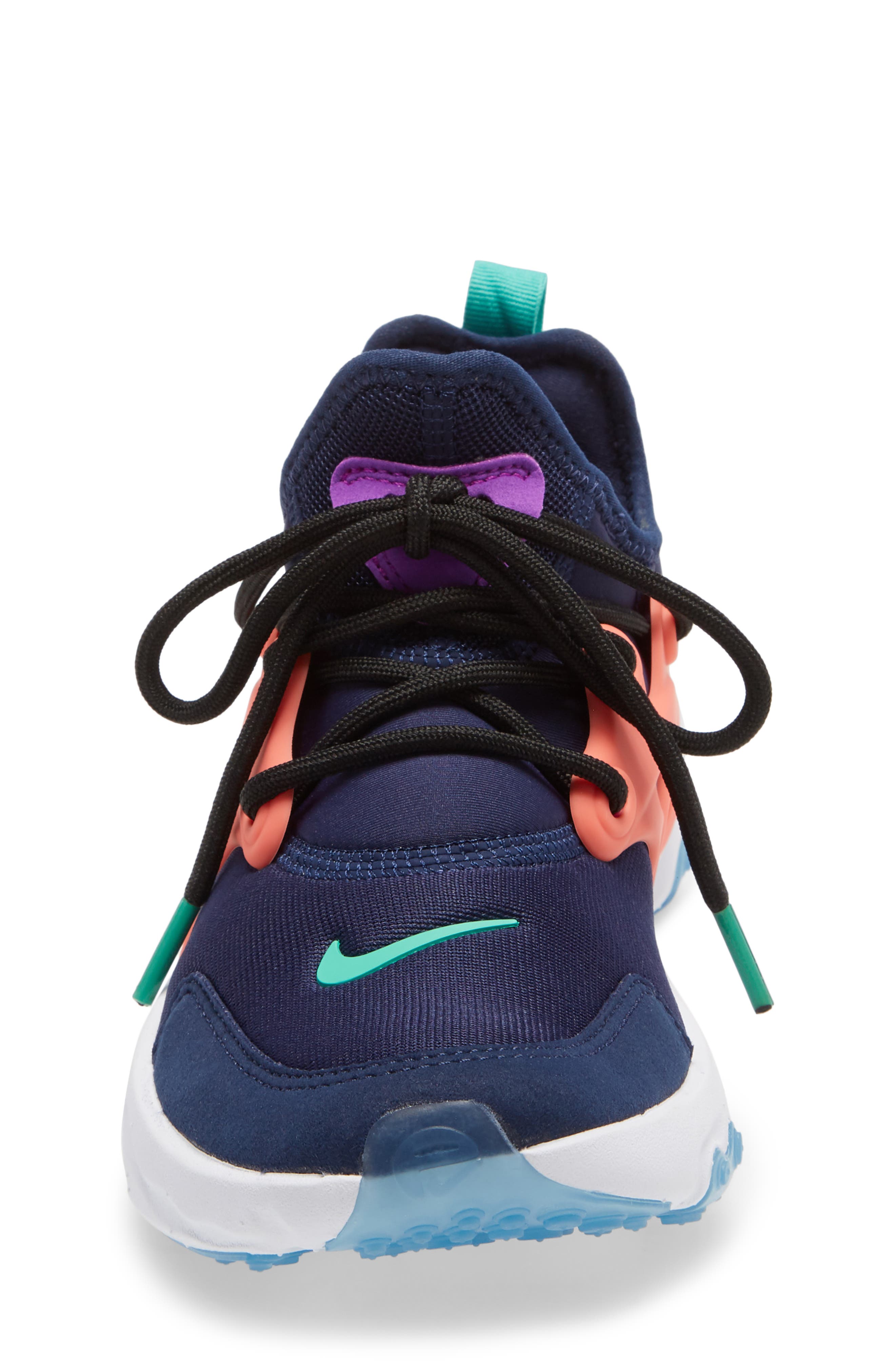 Presto React Sneaker, Alternate, color, NAVY/ GREEN/ EMBER
