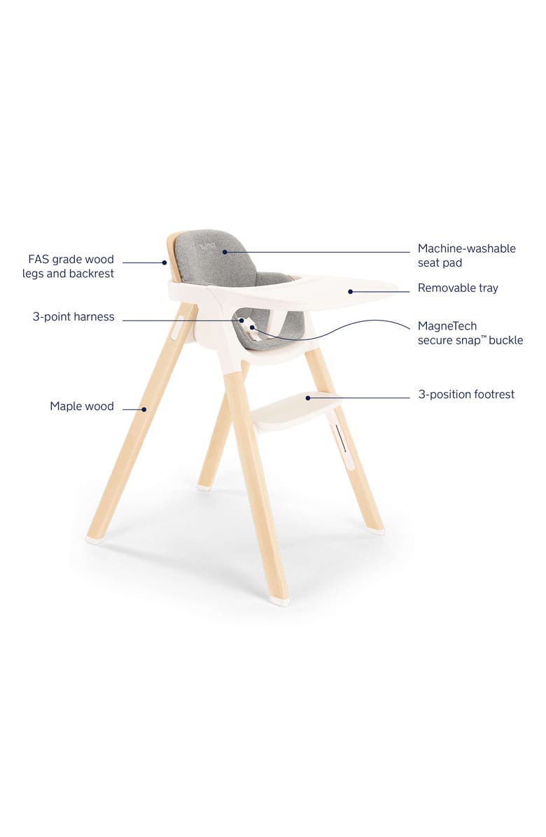 Nuna Bryn<sup>™</sup> High Chair & Newborn Rocker Set, Alternate, color, Grey