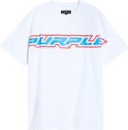 PURPLE BRAND Oversize Textured Cotton Jersey Graphic T-Shirt
