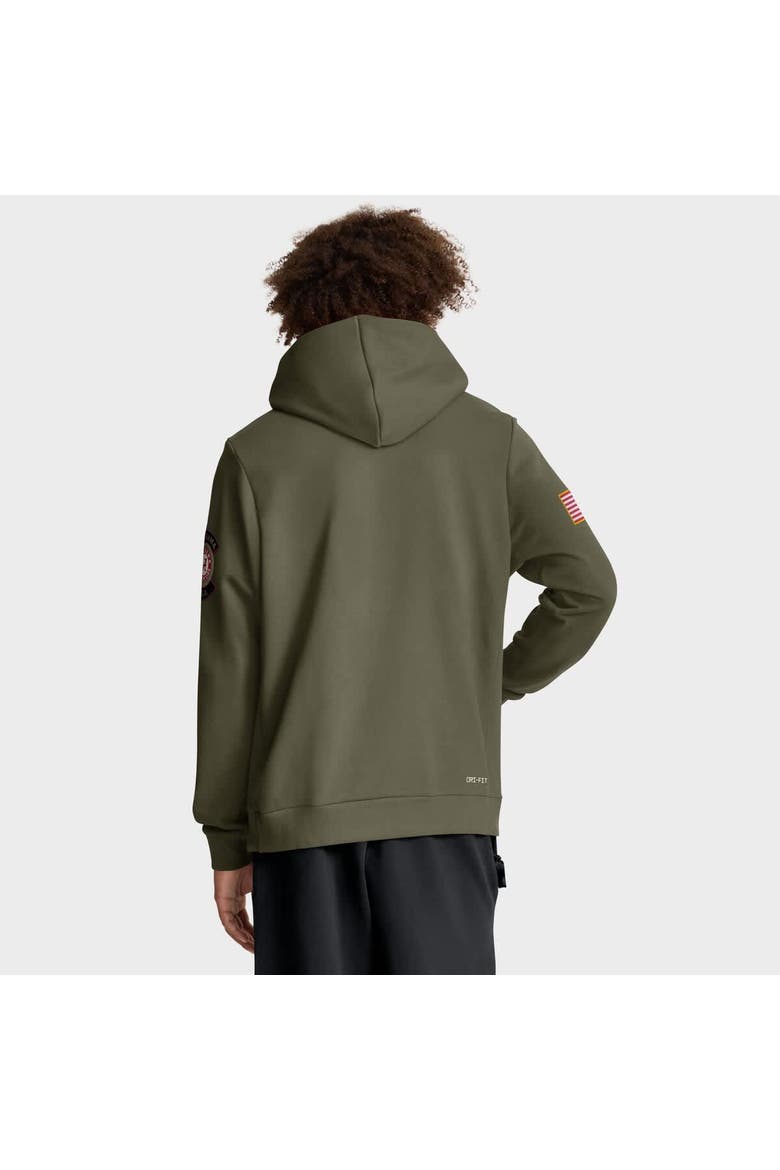 Men's Nike Olive Alabama Crimson Tide 2025 Military Appreciation Performance Pullover Hoodie, Alternate, color, Olive