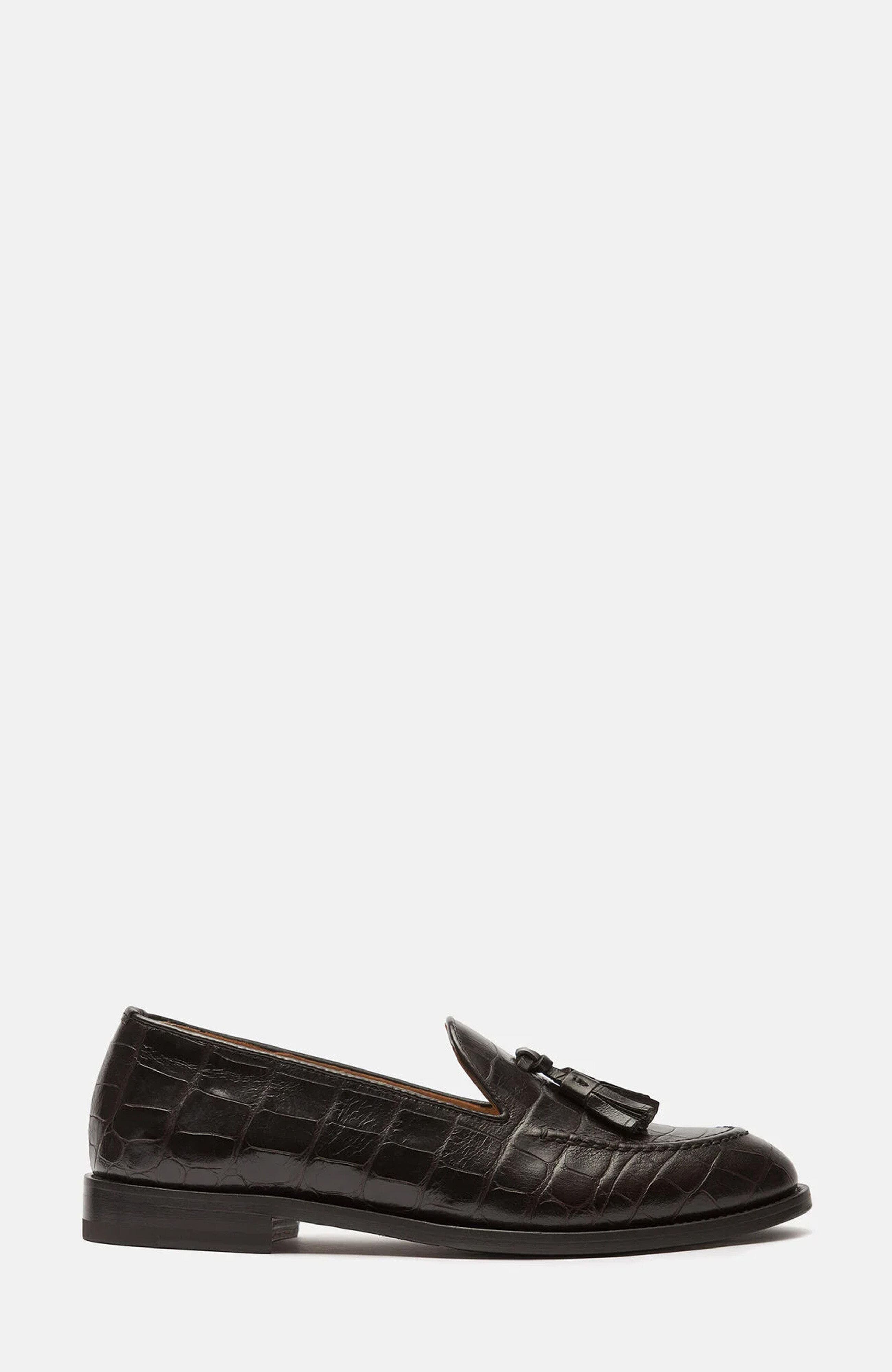 Sienna Loafers, Alternate, color, Brown - Croco-Printed Calf