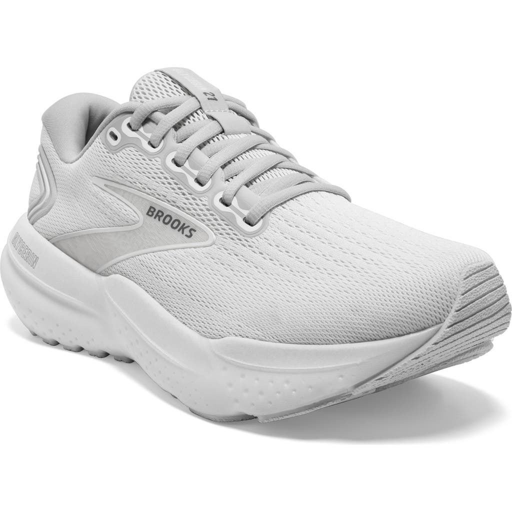 Brooks Glycerin 21 Running Shoe In White/white/grey