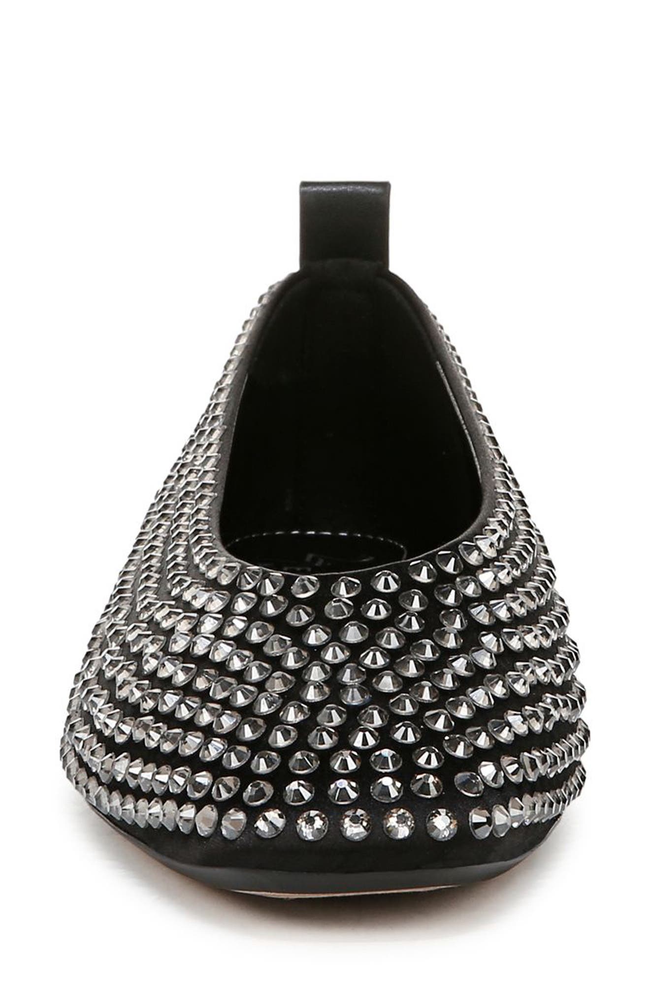 27 EDIT Naturalizer Carla Sparkle Embellished Flat, Alternate, color, Black
