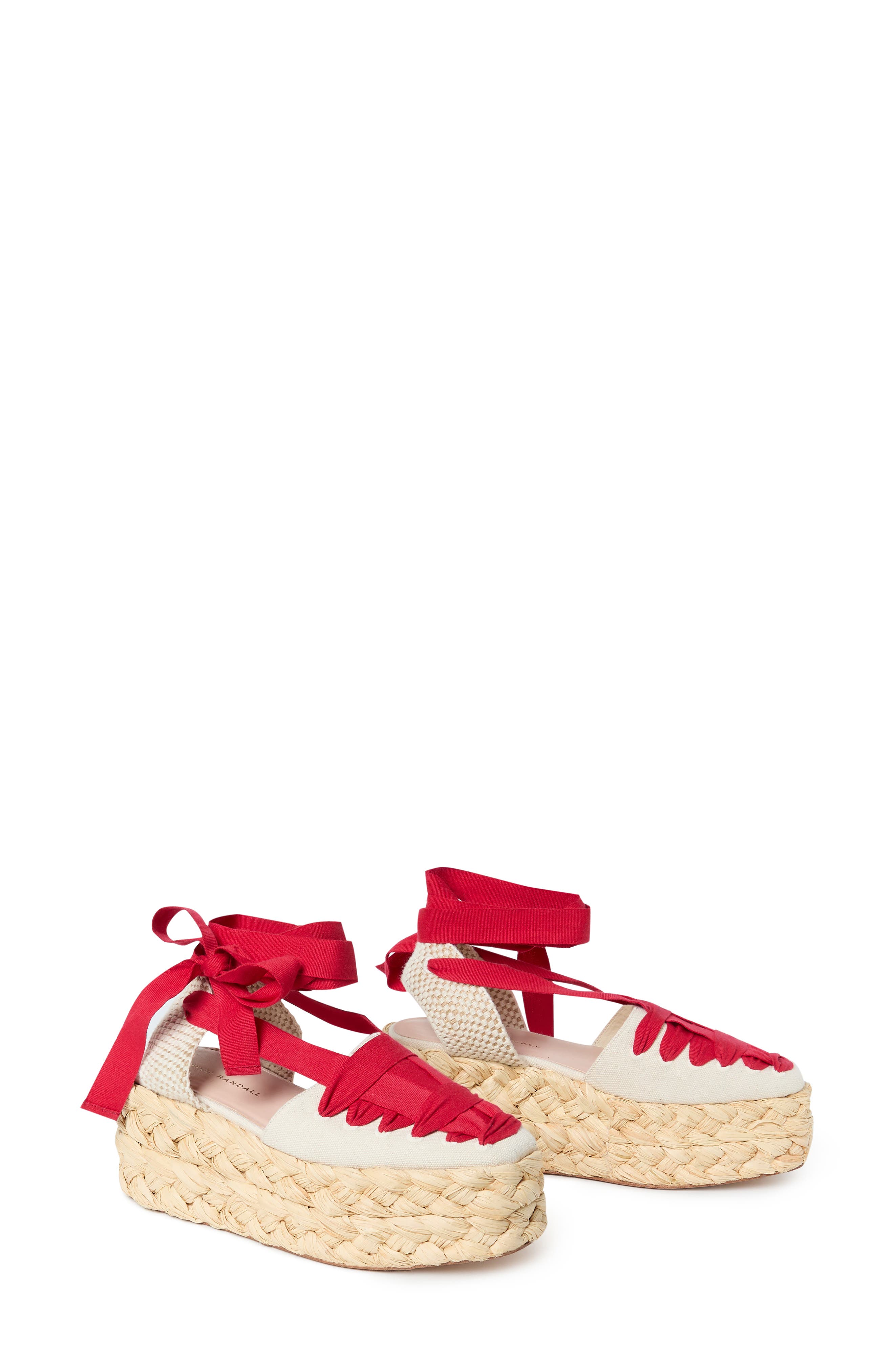 Mason Closed Toe Platform Espadrille, Alternate, color, NATURAL/ RED