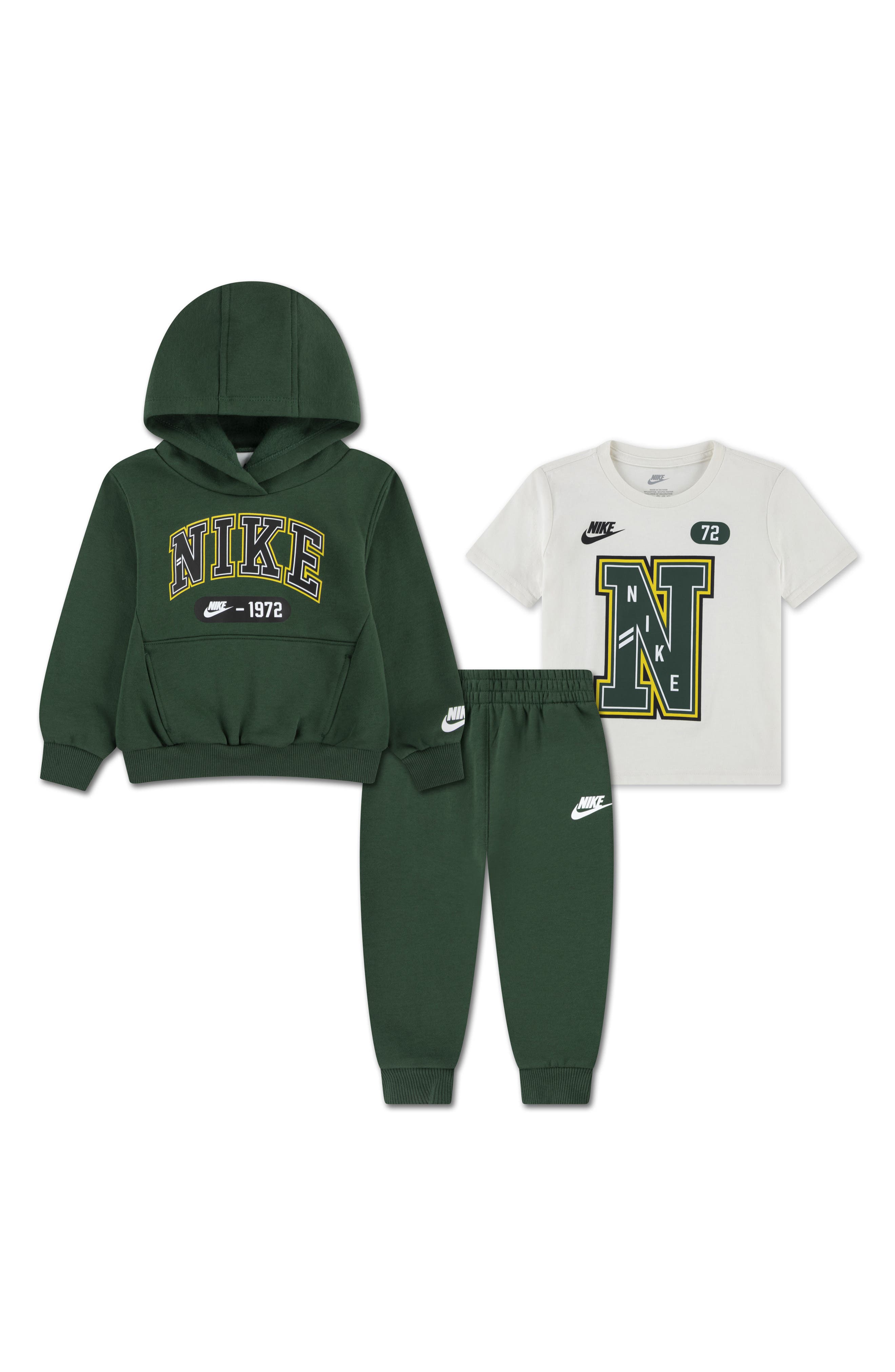 Kids' 3-Piece Hoodie, Graphic Tee & Jogger Pants Set