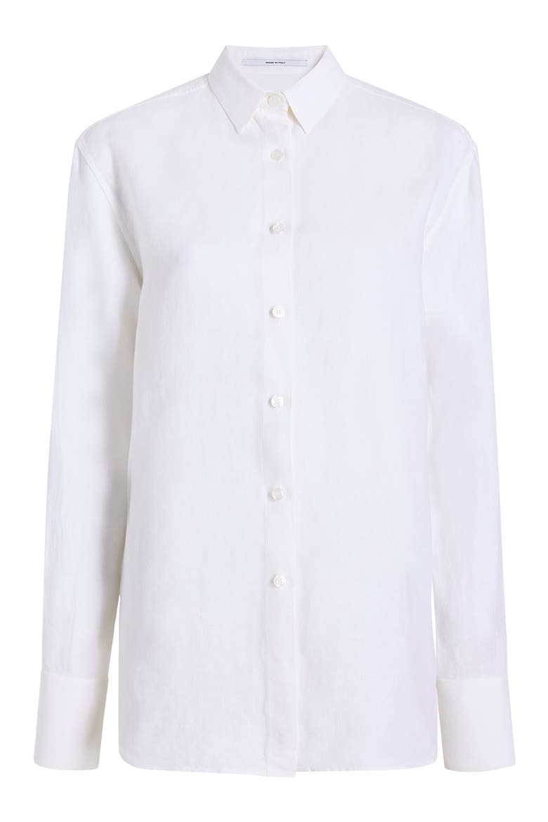 LINEN OVERSIZED MENS SHIRT, Alternate, color, WHITE