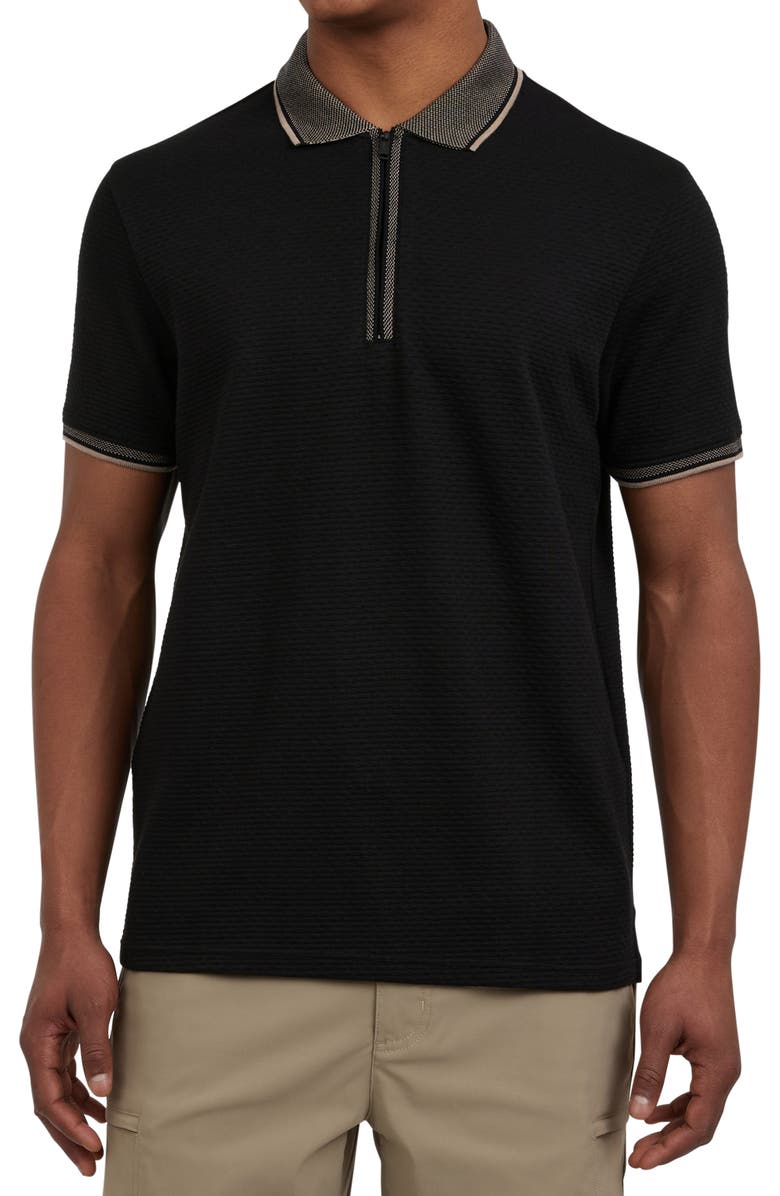DKNY SPORTSWEAR Tremont Quarter Zip Polo, Main, color, Black