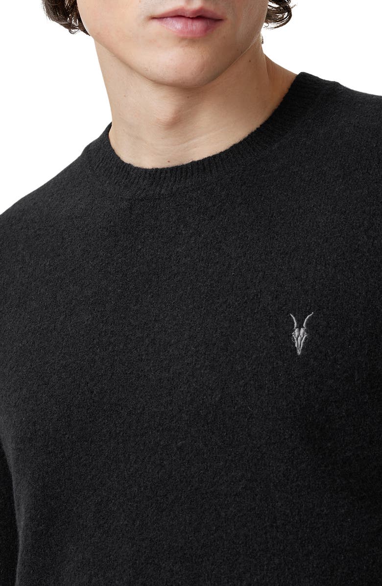 AllSaints Statten Crewneck Sweater, Alternate, color, Black