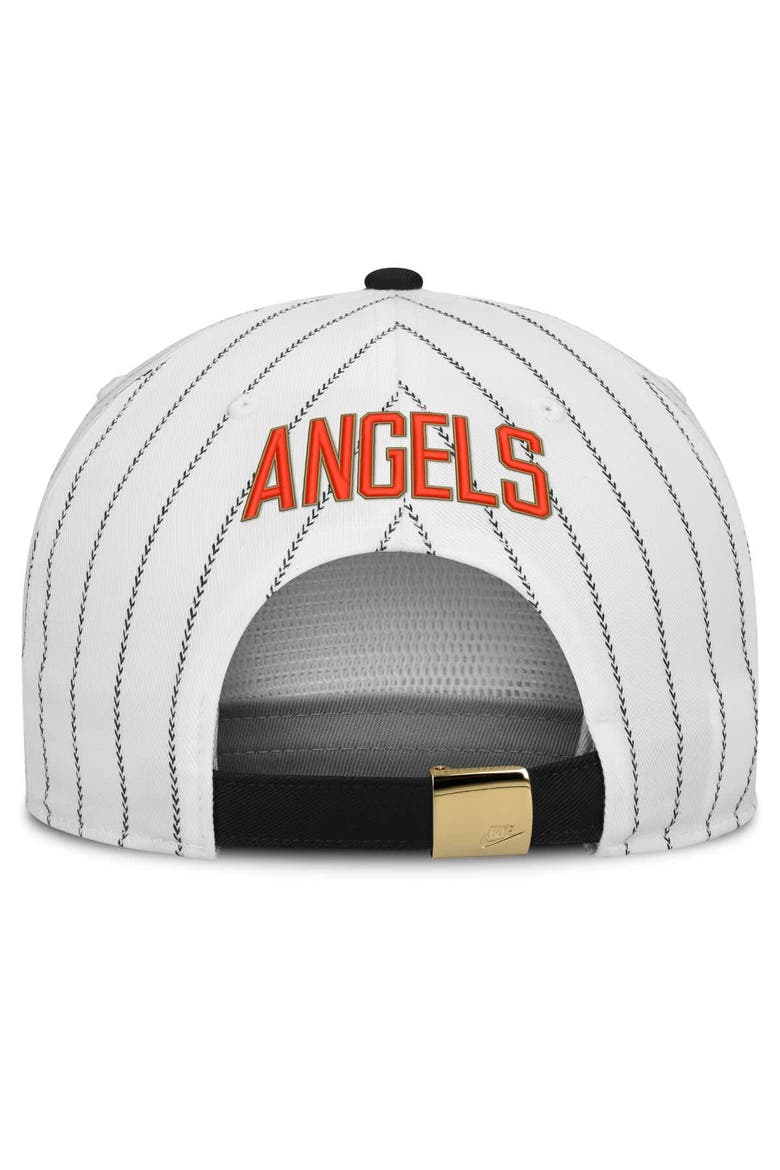Men's Nike White/Black California Angels Cooperstown Collection Pro Adjustable Hat, Alternate, color, White