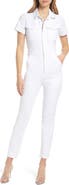 Good American Fit for Success Stretch Cotton Twill Jumpsuit