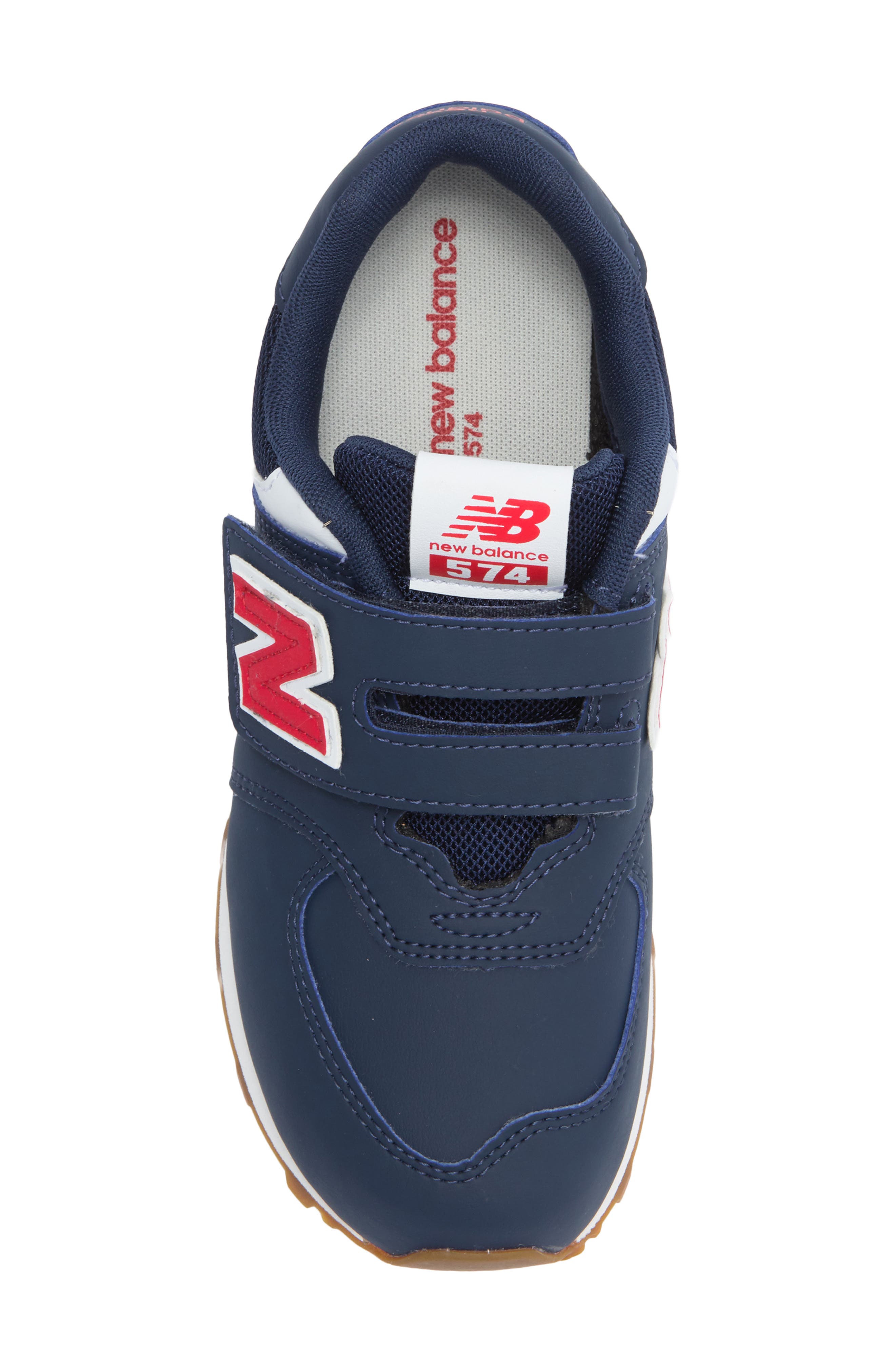 New Balance Kids' 574 Sneaker, Alternate, color, New Balance Navy/ Team Red