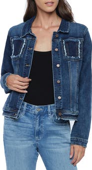 Wash Lab Denim Sammy Frayed Denim Jacket