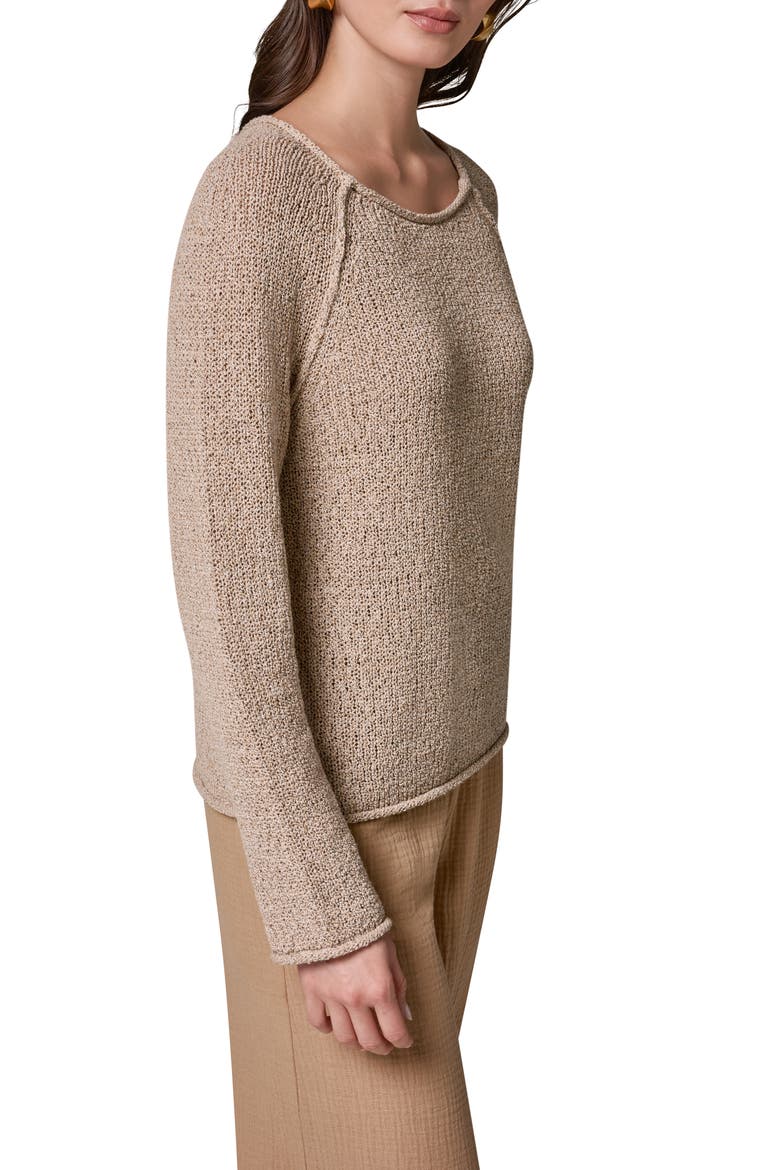 Easy Boat Neck Sweater, Alternate, color, FAWN MULTI