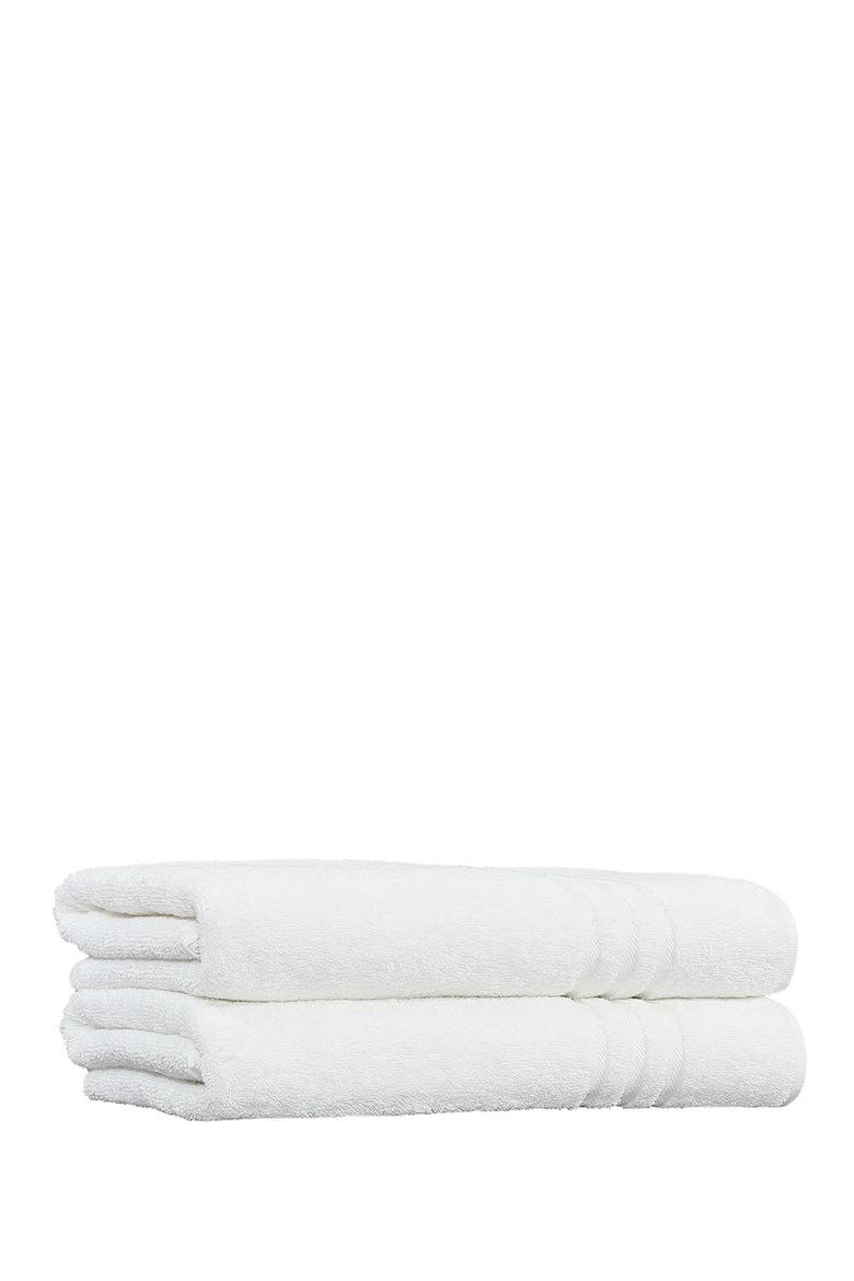 Denzi Bath Towels - Set of 2 - White, Alternate, color, WHITE