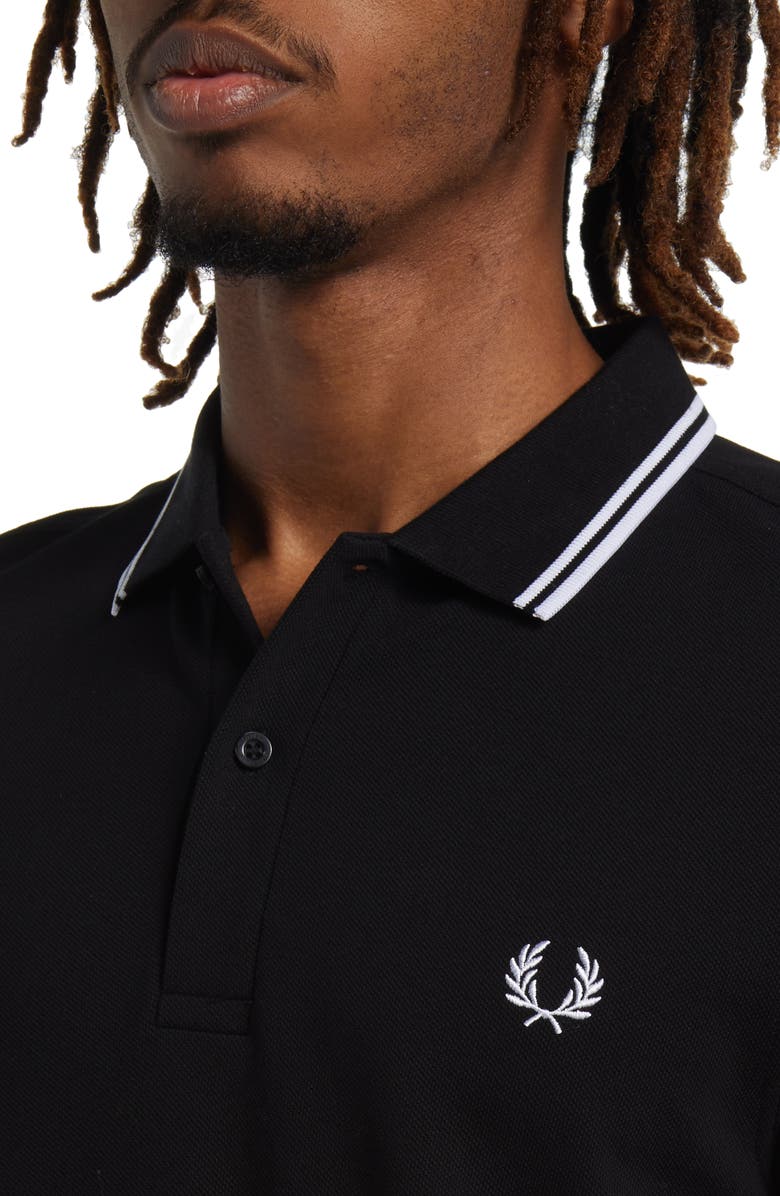 Fred Perry Twin Tipped Long Sleeve Piqué Polo, Alternate, color, 