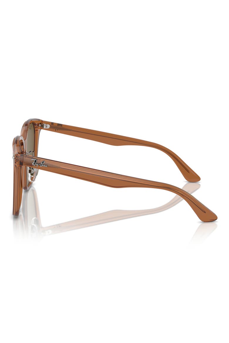 Slim Square 57mm Sunglasses, Alternate, color, TRANSPARENT BROWN
