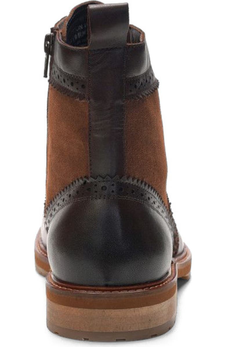 A. Veer Langston Wingtip Boot, Alternate, color, Brown Leather & Suede