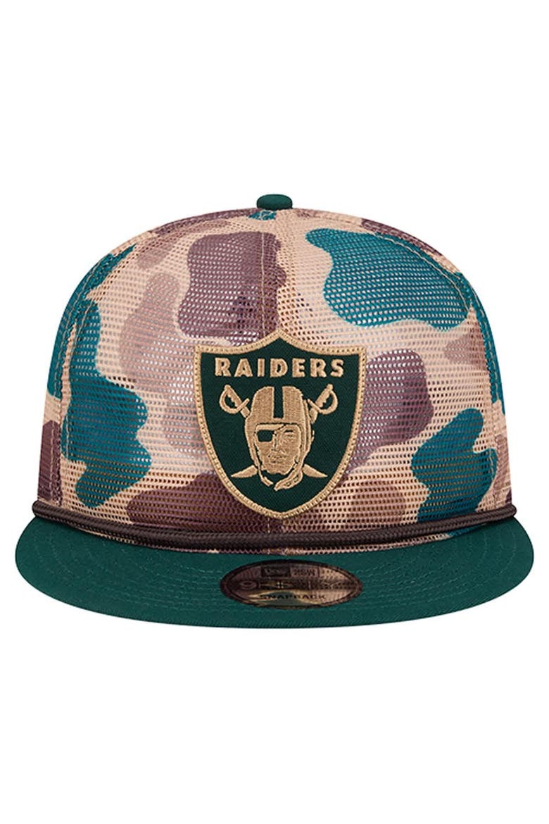 Men's New Era Camo Las Vegas Raiders Duck Camo 9FIFTY Snapback Hat, Alternate, color, Camo