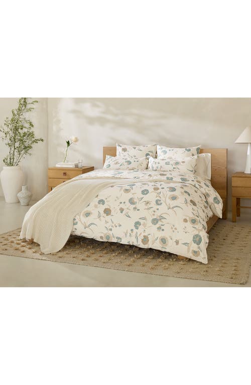 Coyuchi Aurora Print Duvet Cover In Sand