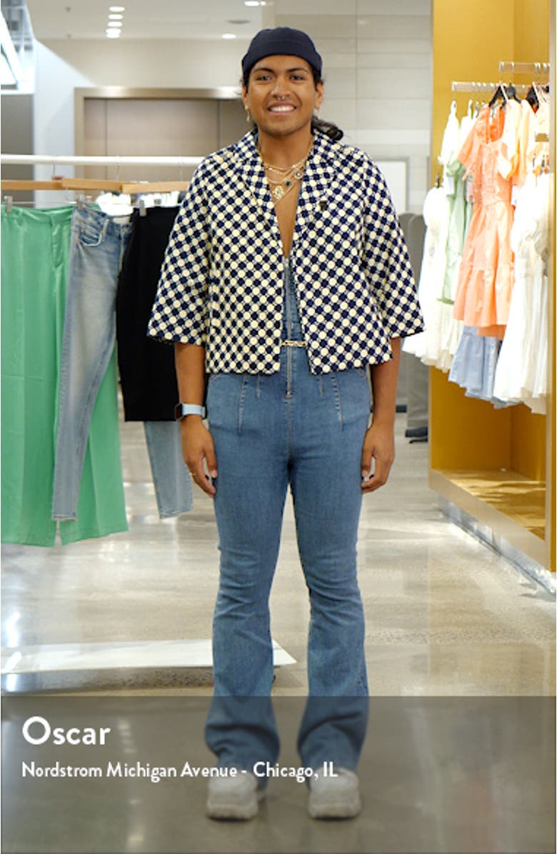 Dot Print Cotton Trapeze Jacket, sales video thumbnail