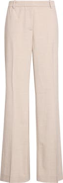 Lafayette 148 New York Greene Stretch Wool Straight Leg Pants