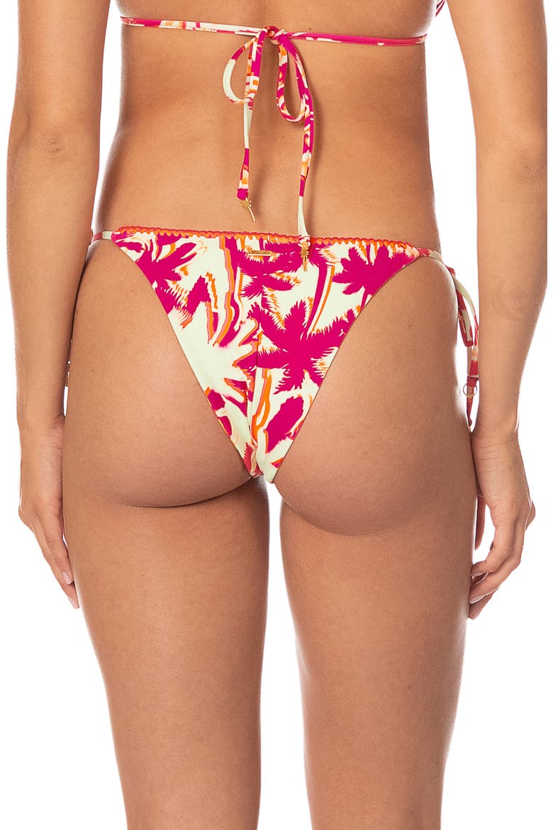 Dreamscape Glow Sunflash Reversible Side Tie Bikini Bottoms, Alternate, color, DARK PINK