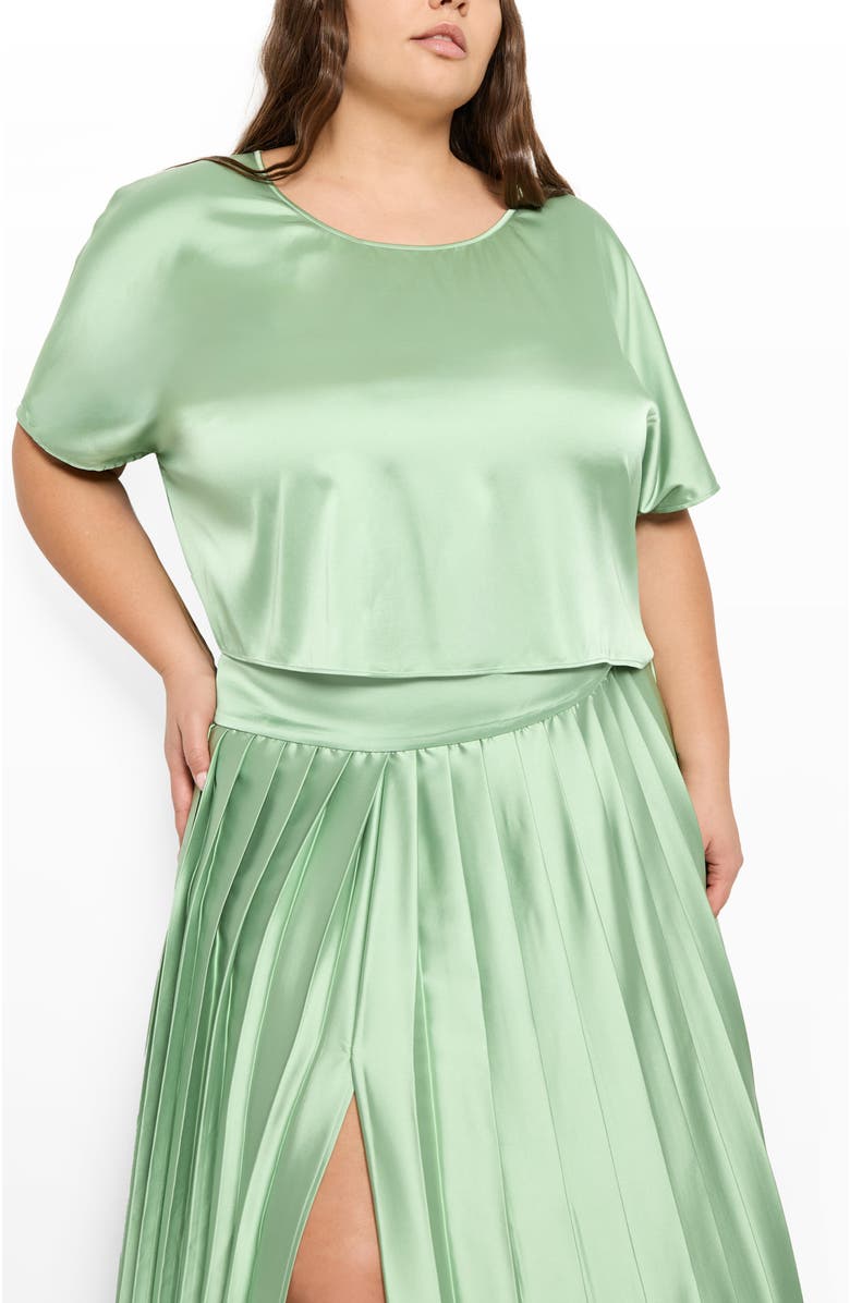AS by DF Matcha Pleated Skirt, Alternate, color, Matcha