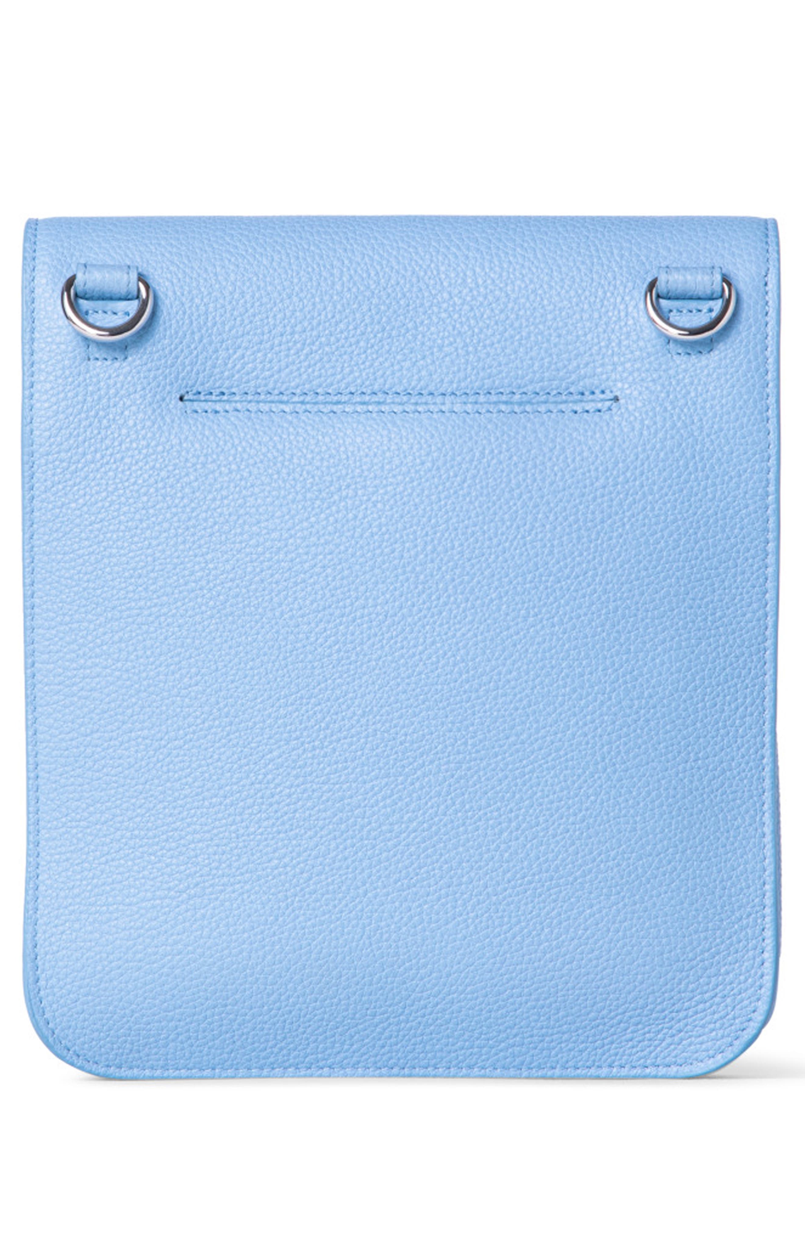 Akris Small Anouk Leather Crossbody Bag, Alternate, color, 210 Powder Blue