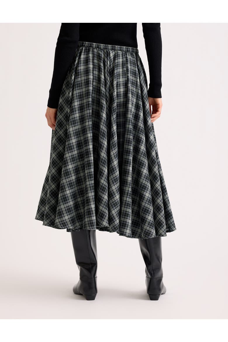 Plaid Check Full Skirt, Alternate, color, Grey