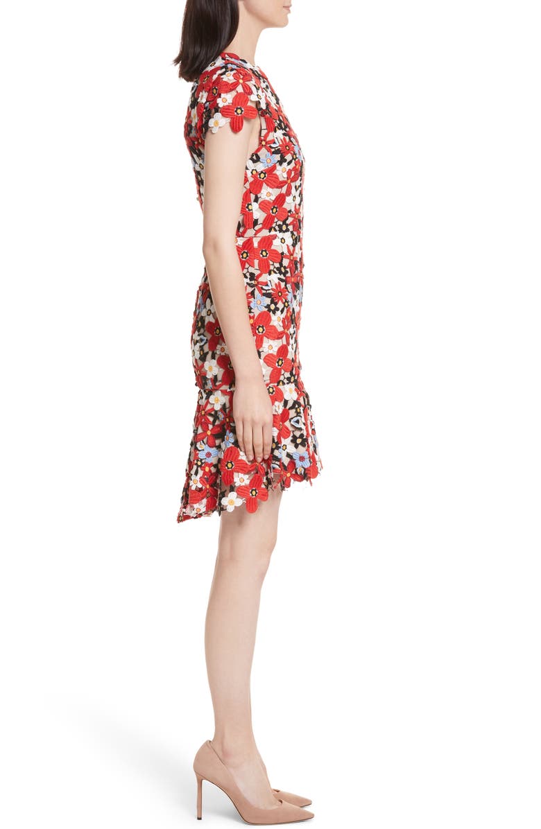 Alice + Olivia Imani Floral Fit & Flare Dress, Alternate, color,
