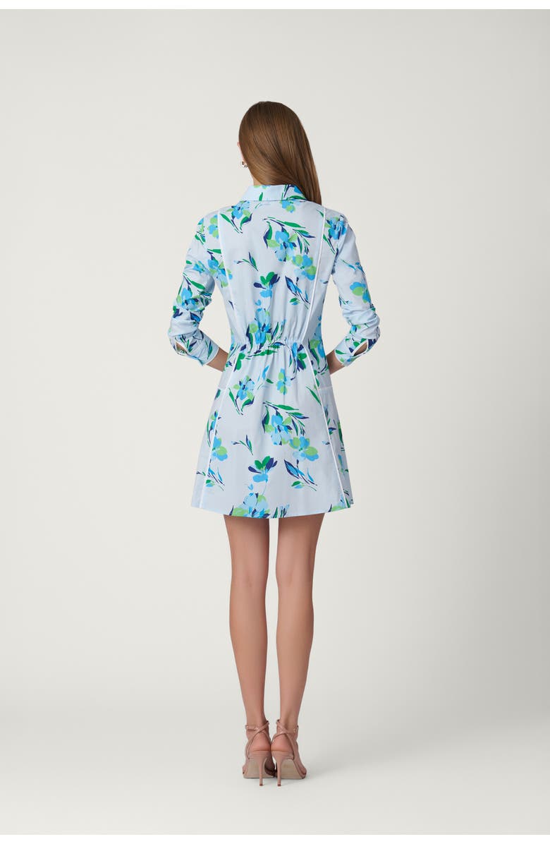 Shoshanna Seabreeze Print Poplin Millie Dress, Alternate, color, French Blue Multi