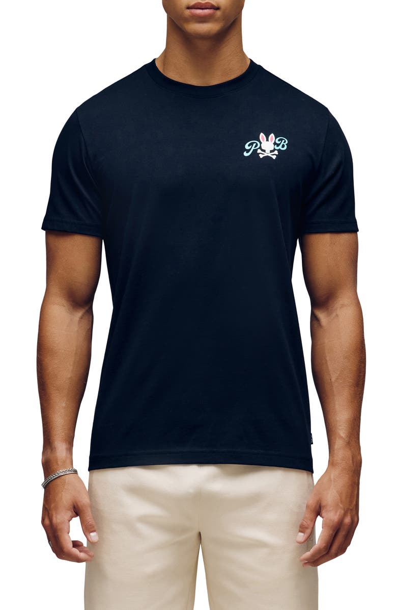 Psycho Bunny Jeremy Pima Cotton Graphic T-Shirt, Main, color, 